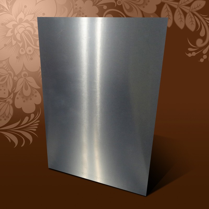 Пластина металлическая 300*600*0,5 мм Серебро Глянец
